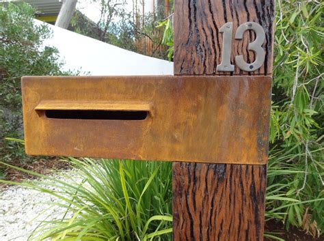 corten steel letter boxes australia|corten steel house numbers.